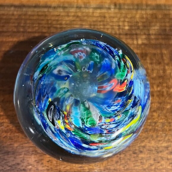 Murano Style Confetti Millefiori Paperweight - Picture 8 of 8